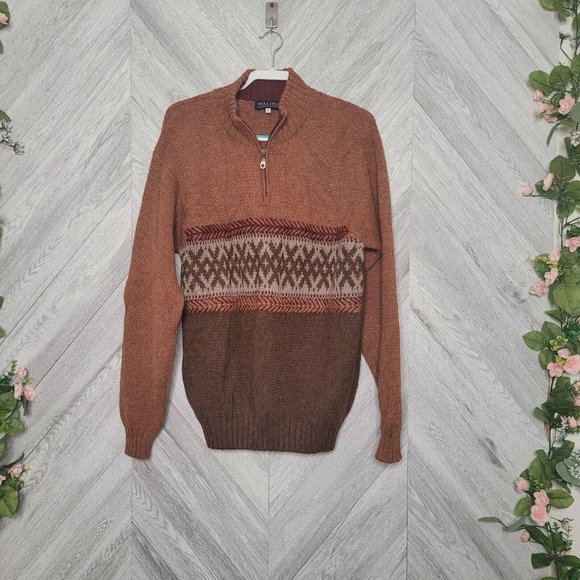 Waliki Bolivia 100% Alpaca Sweater Mens Size Large